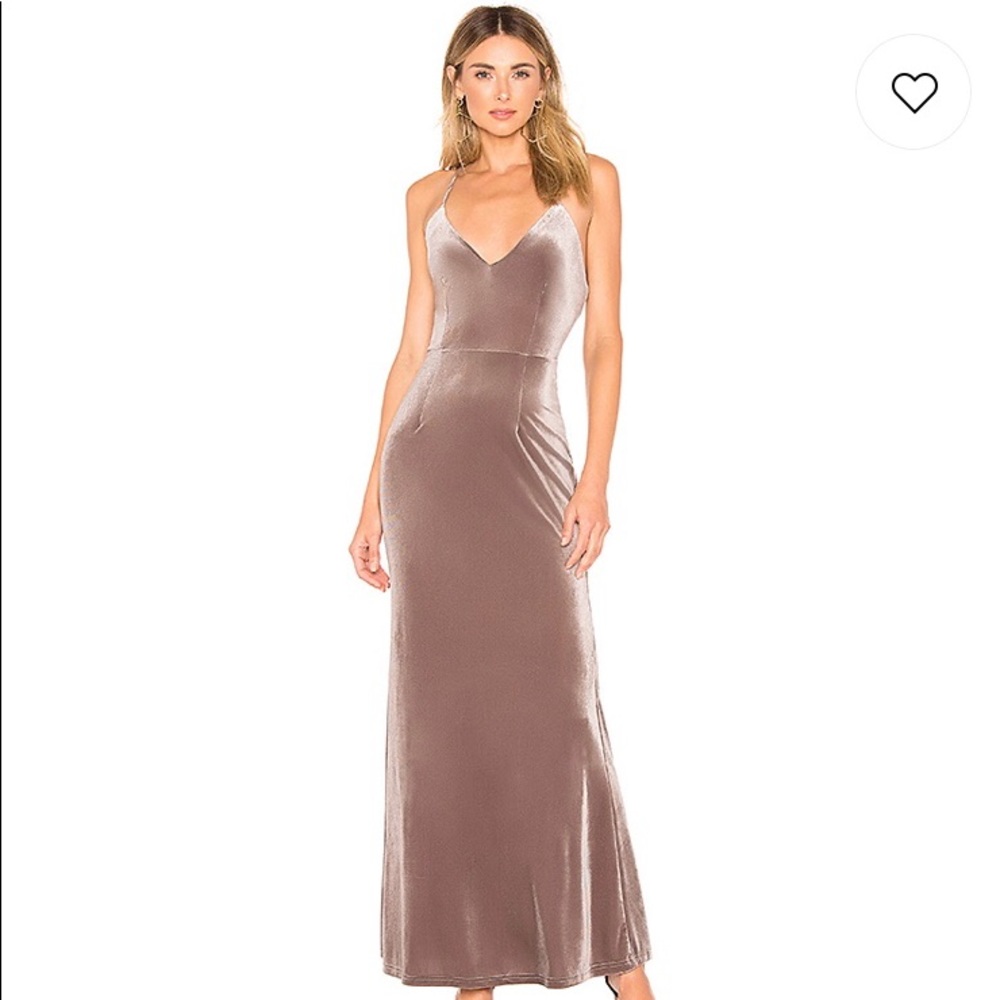 About Us velvet maxi dress, from Revolve, Small